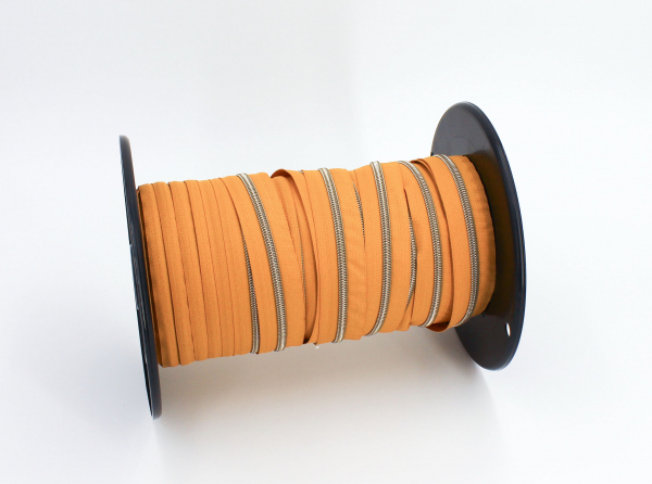 Reißverschluss endlos, metallisiert senf/messing-antik (1m)